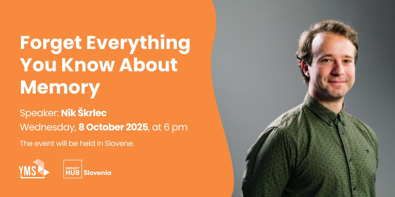 Nik Škrlec predstavlja svojo knjigo Pozabi vse, kar veš o spominu in razkriva praktične tehnike za boljši spomin in fokus.